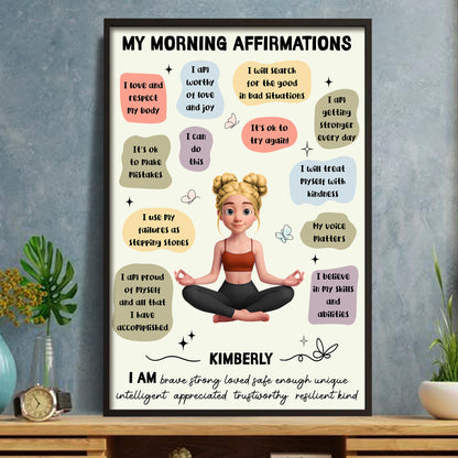My Morning Affirmations, Girl And Inspirational Words