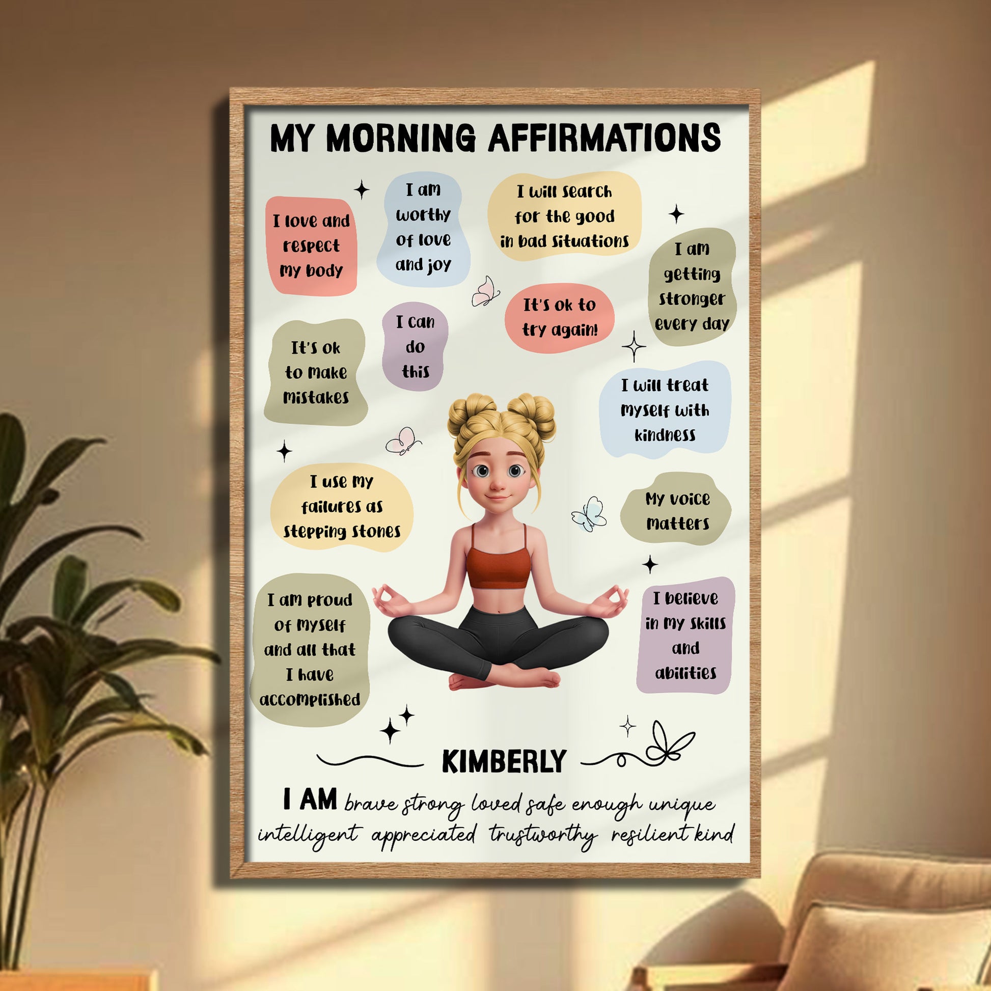 My Morning Affirmations, Girl And Inspirational Words