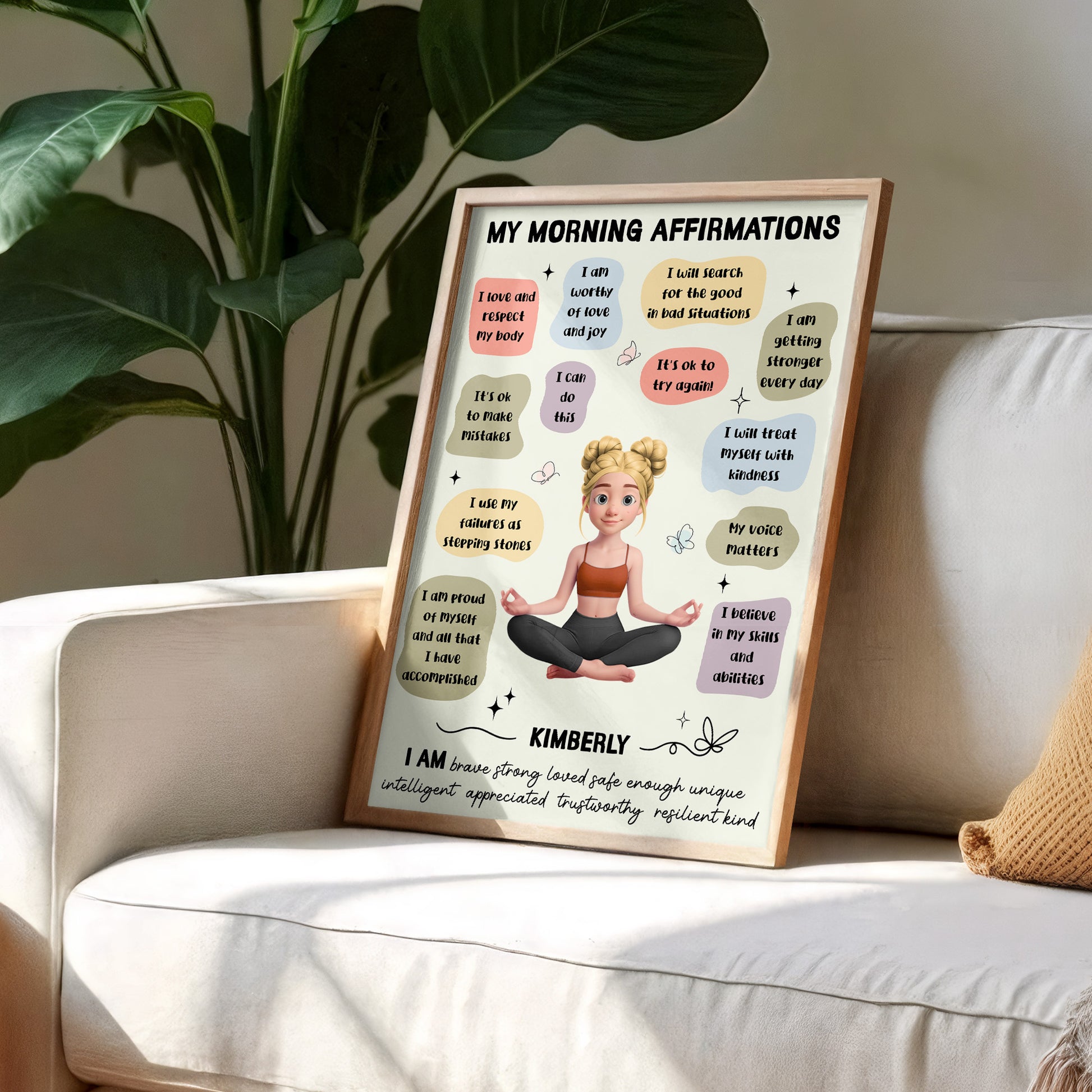 My Morning Affirmations, Girl And Inspirational Words