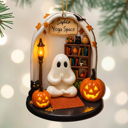 Yoga Space Halloween Pumpkin Ghost Decor