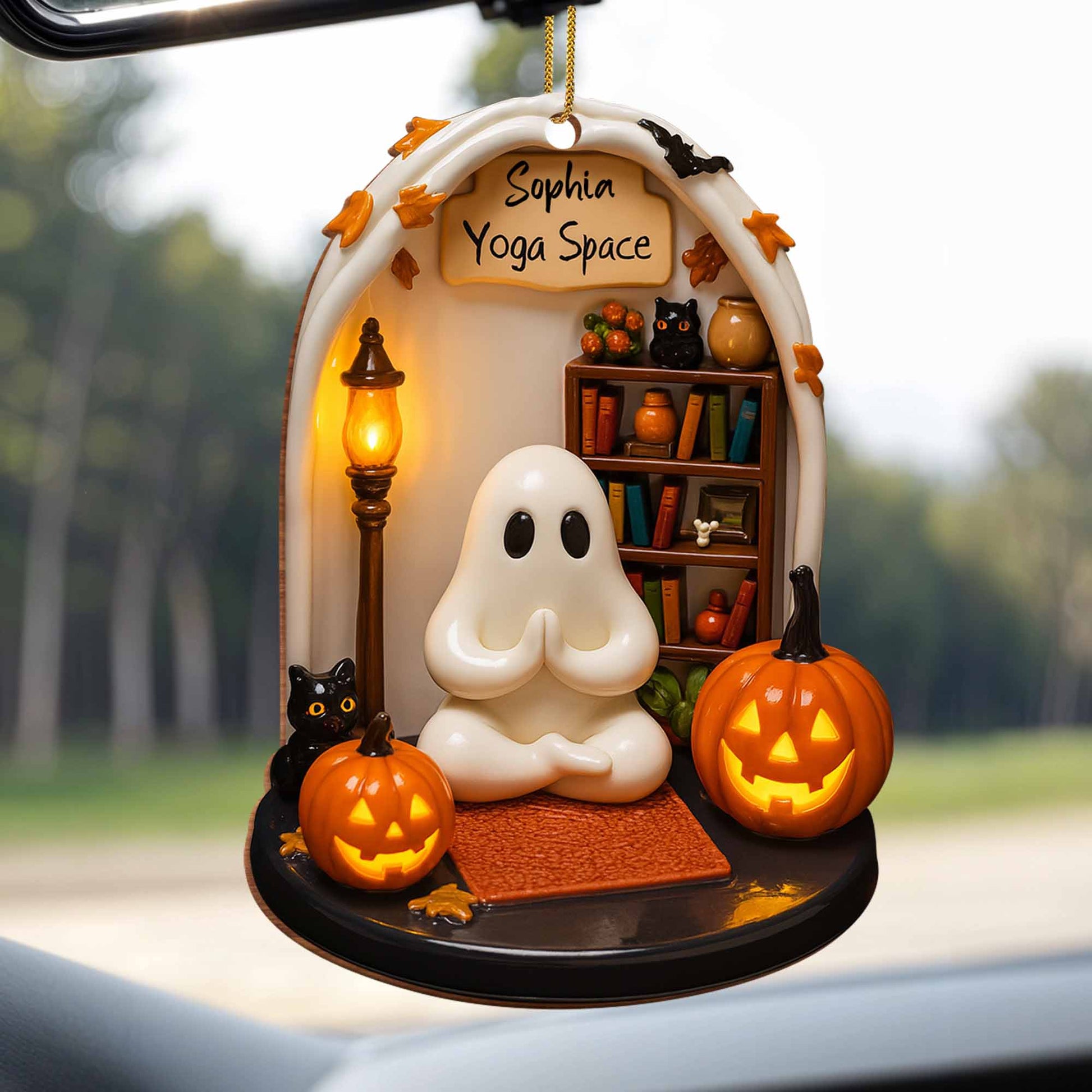 Yoga Space Halloween Pumpkin Ghost Decor