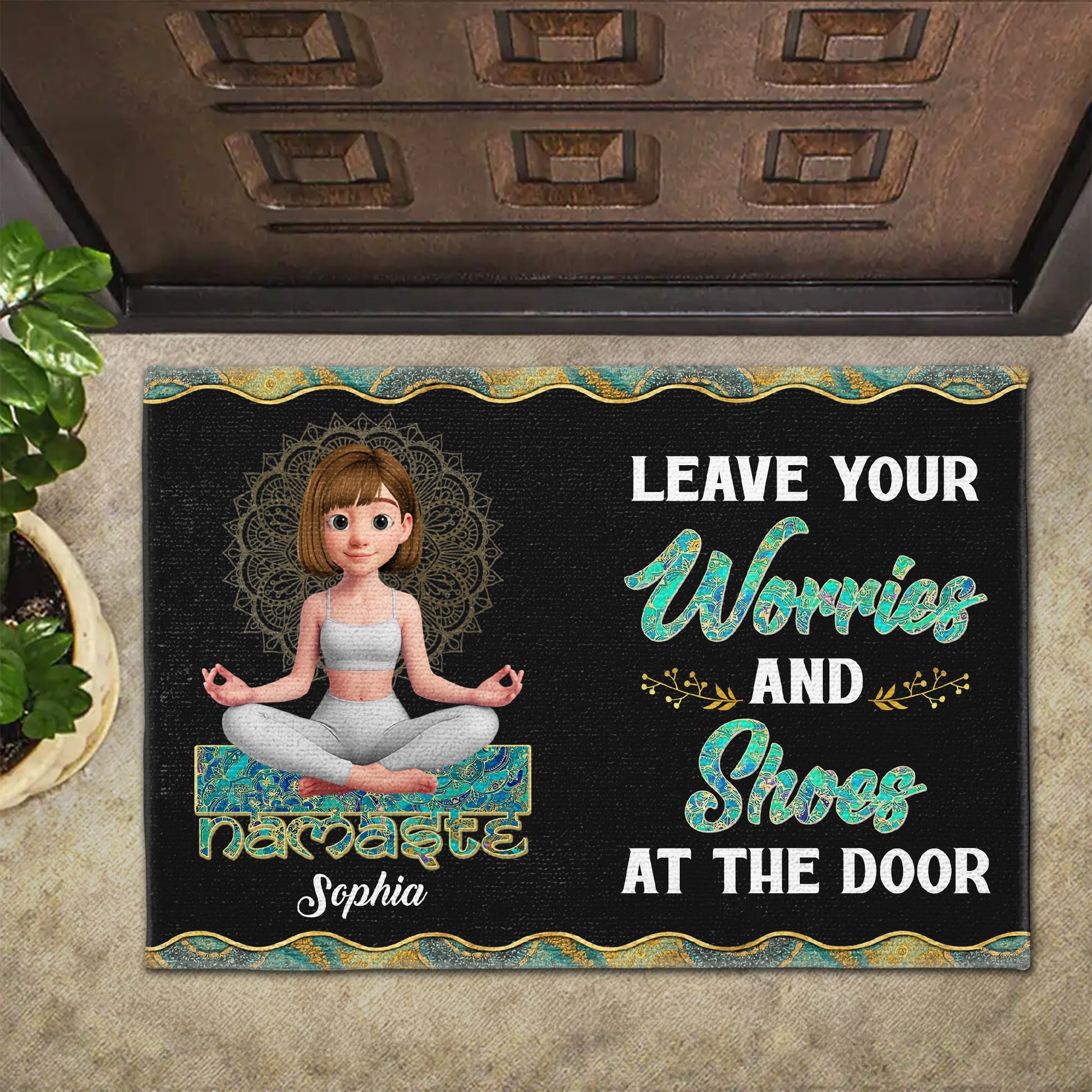 Leave Your Worries And Shoes At The Door, Yoga and Mandala