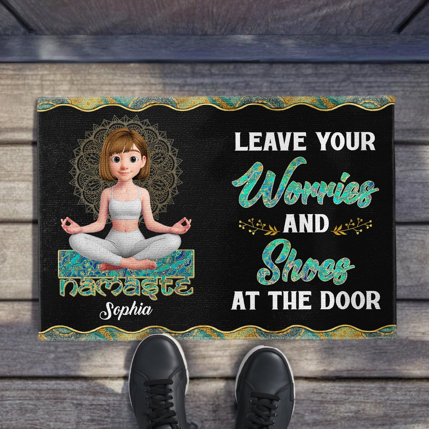 Leave Your Worries And Shoes At The Door, Yoga and Mandala
