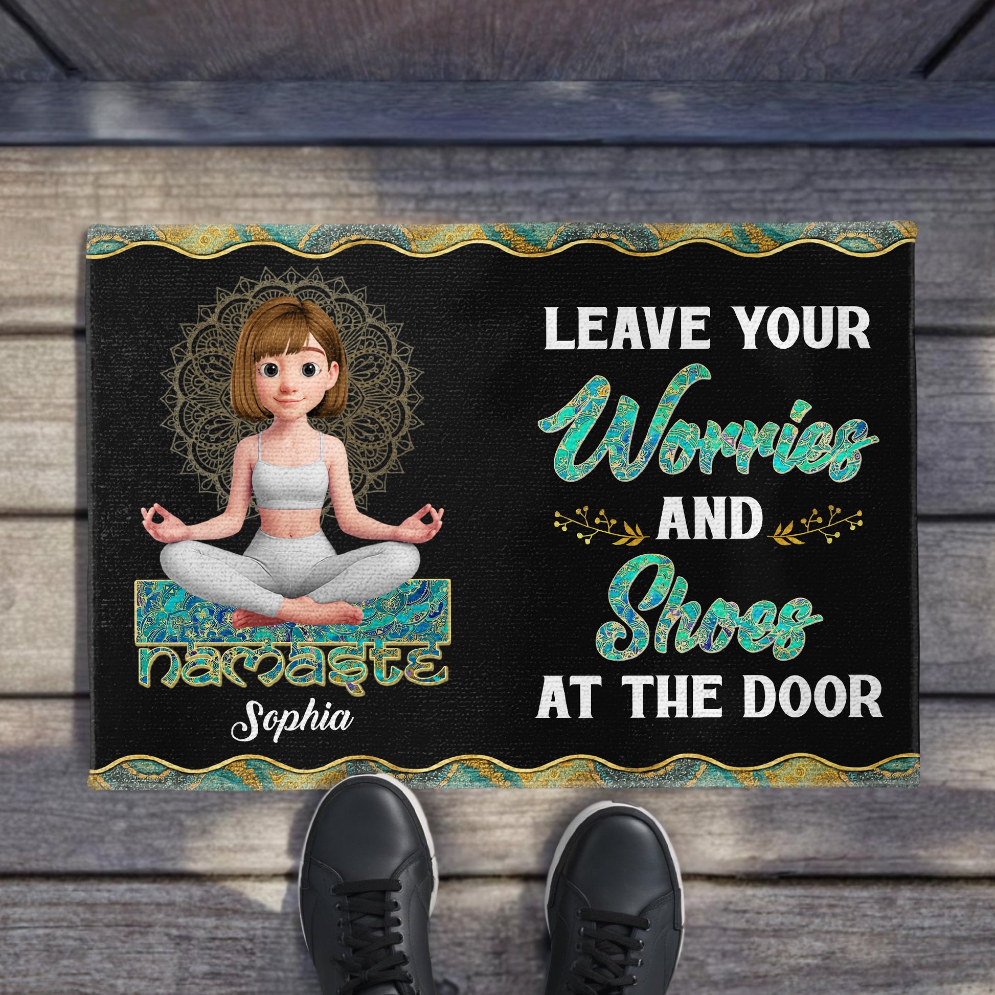 Leave Your Worries And Shoes At The Door, Yoga and Mandala