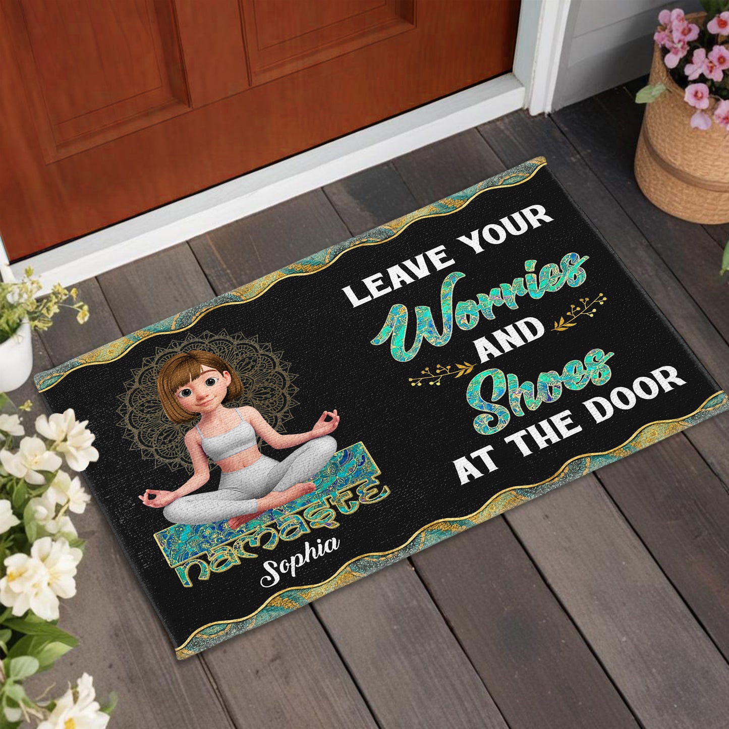 Leave Your Worries And Shoes At The Door, Yoga and Mandala