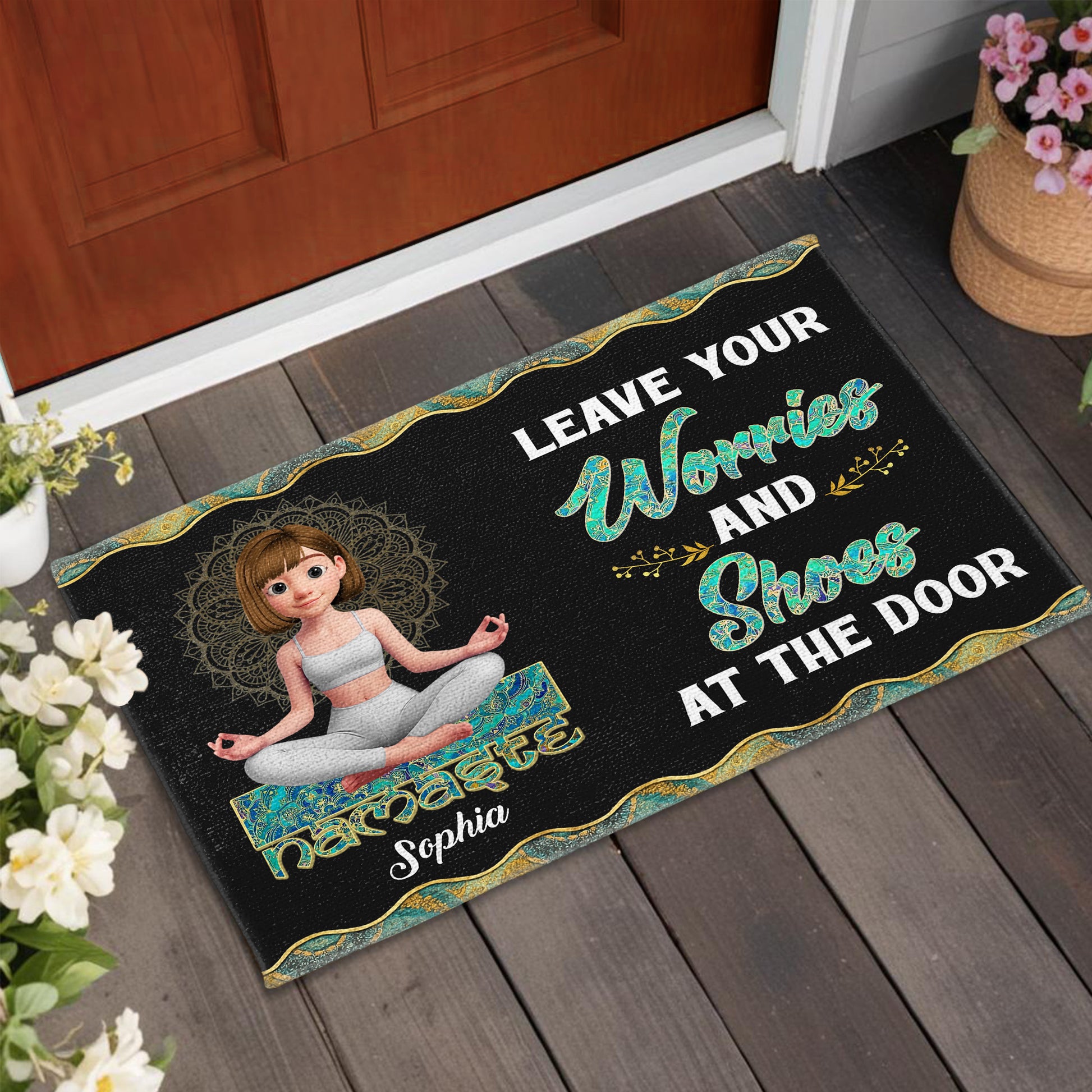 Leave Your Worries And Shoes At The Door, Yoga and Mandala