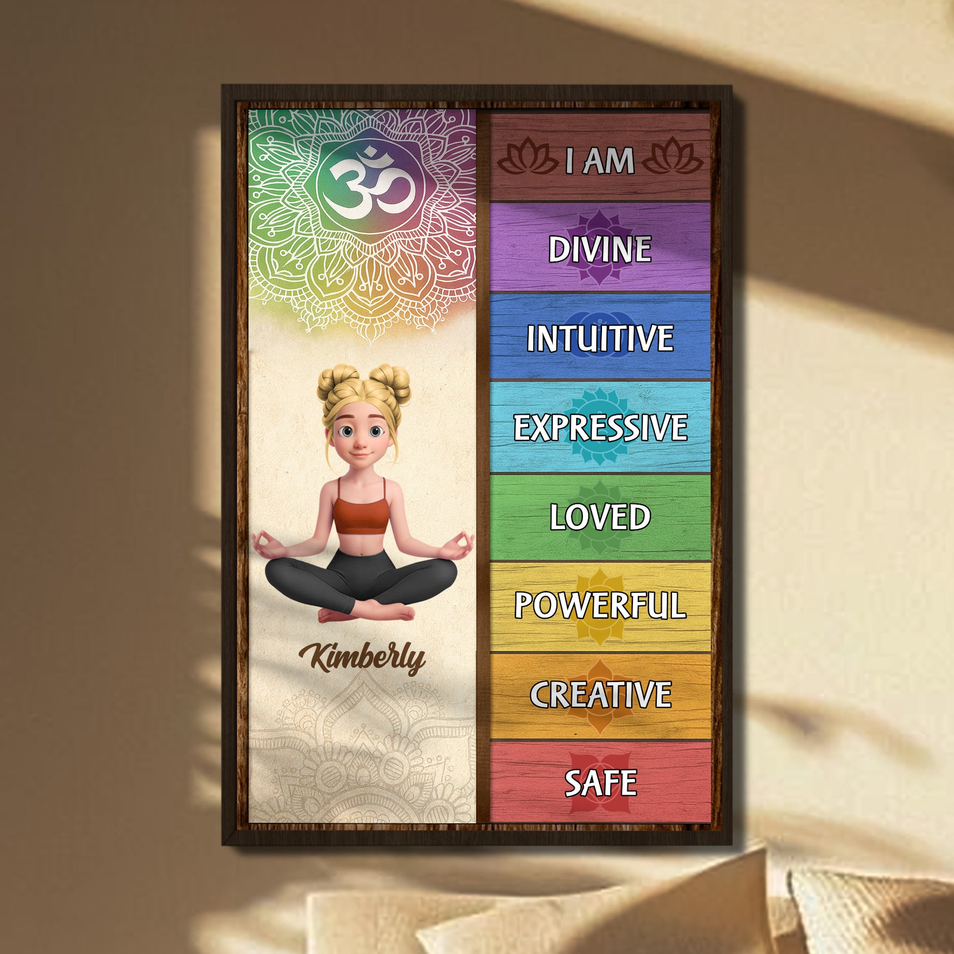 I Am Divine, Intuitive, Yoga And Chakras Inspired Poster