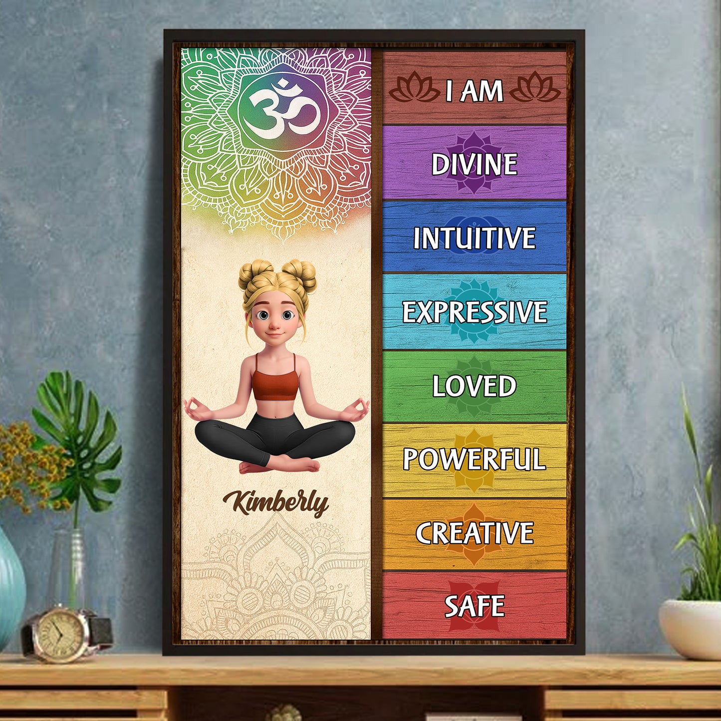 I Am Divine, Intuitive, Yoga And Chakras Inspired Poster