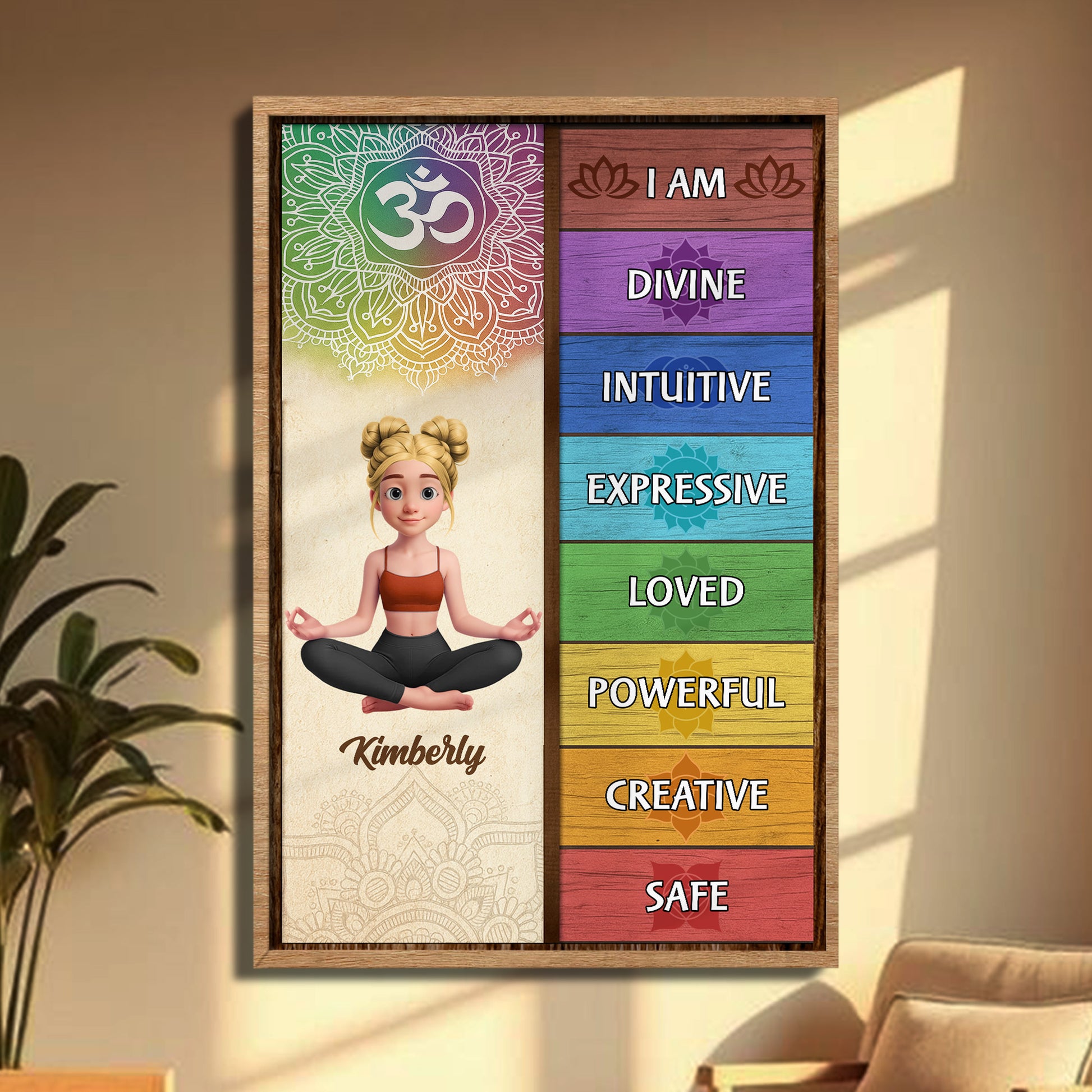 I Am Divine, Intuitive, Yoga And Chakras Inspired Poster