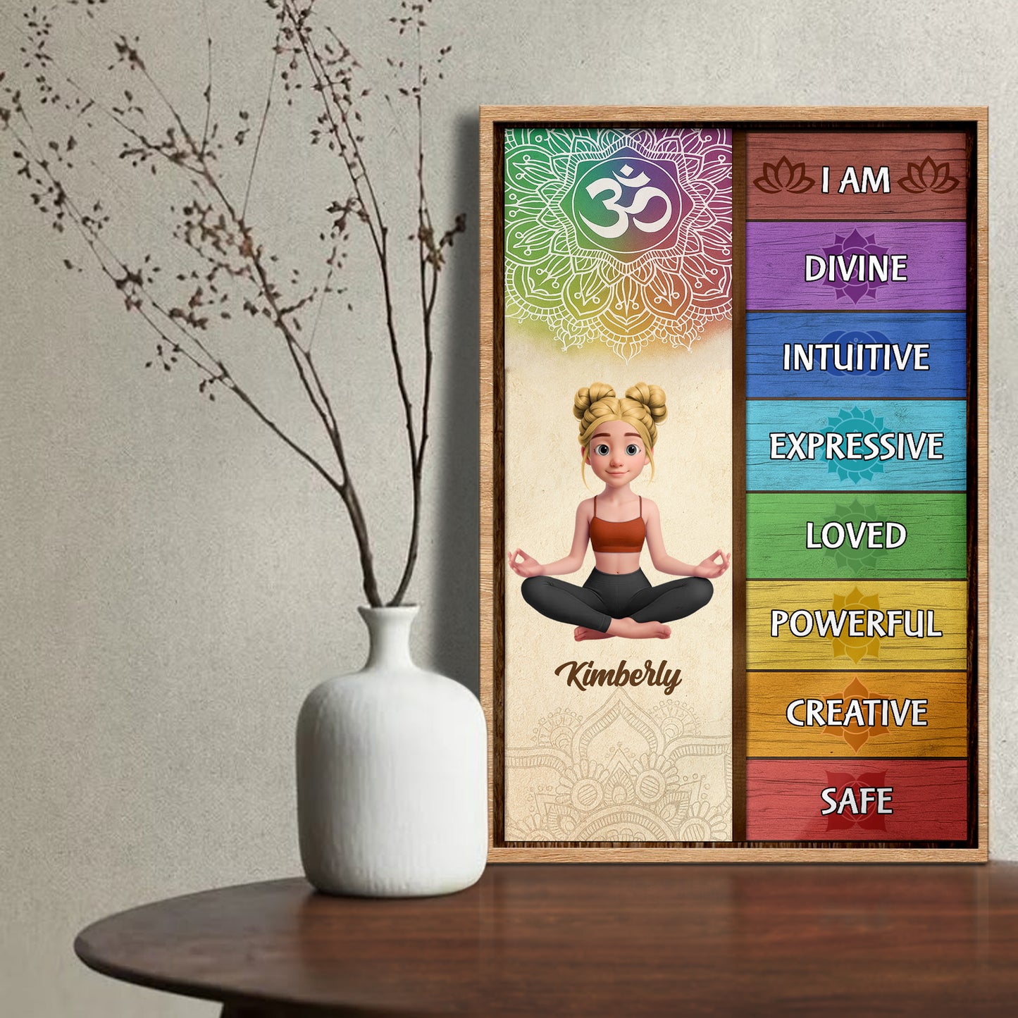 I Am Divine, Intuitive, Yoga And Chakras Inspired Poster