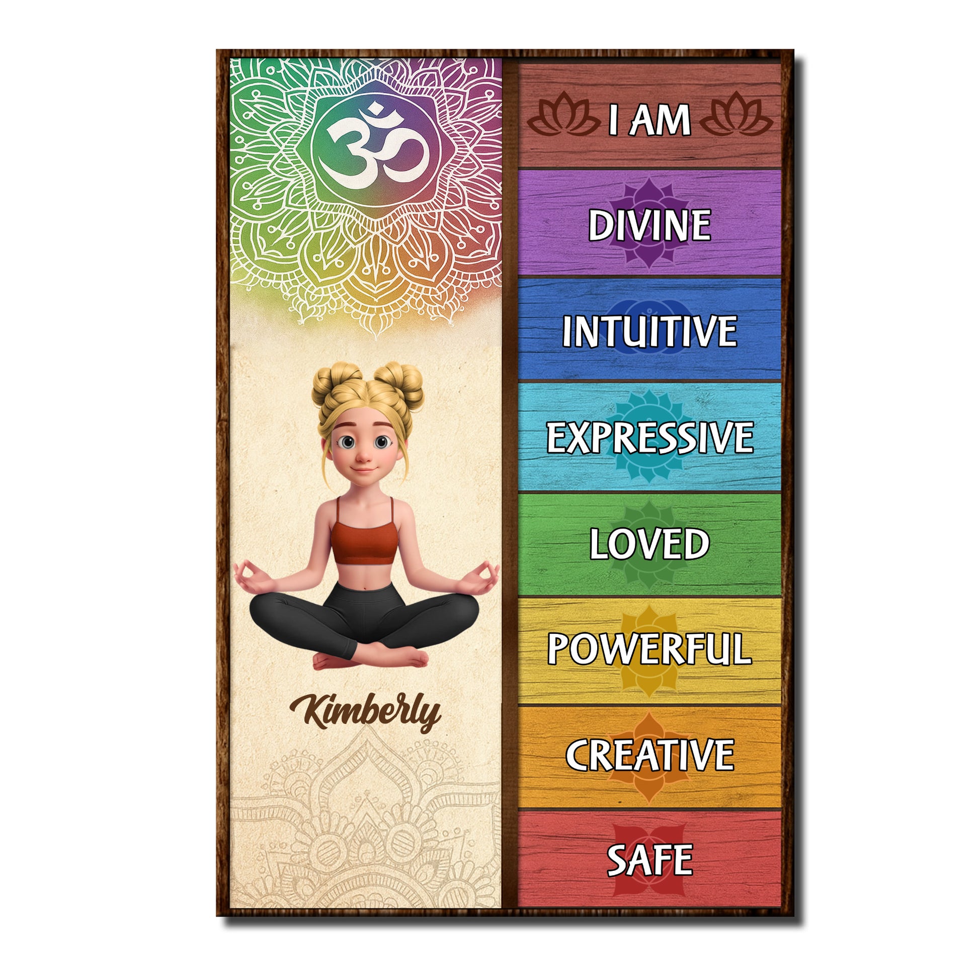 I Am Divine, Intuitive, Yoga And Chakras Inspired Poster