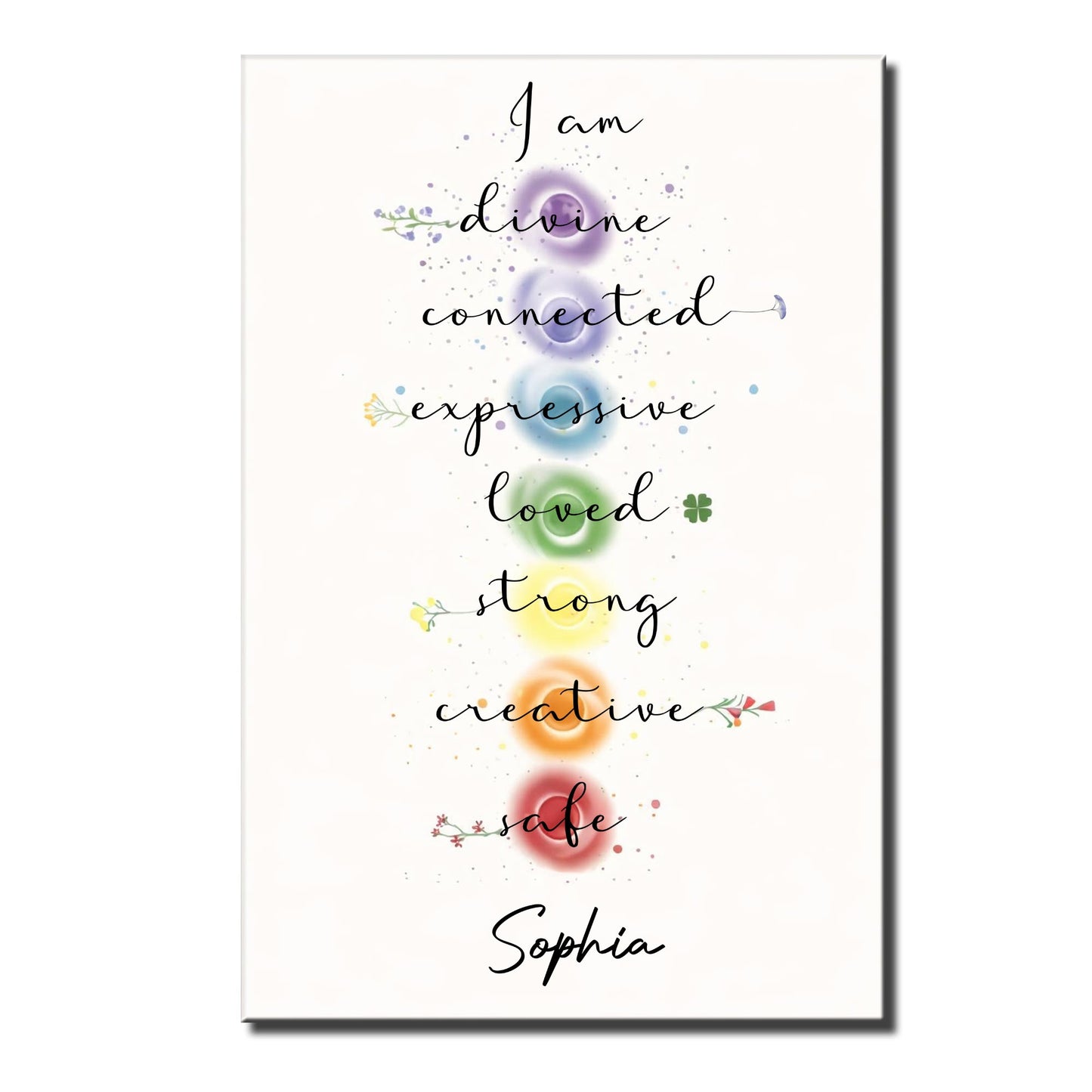 I Am Divine Connected Expressive Loved Strong Creative Safe Poster