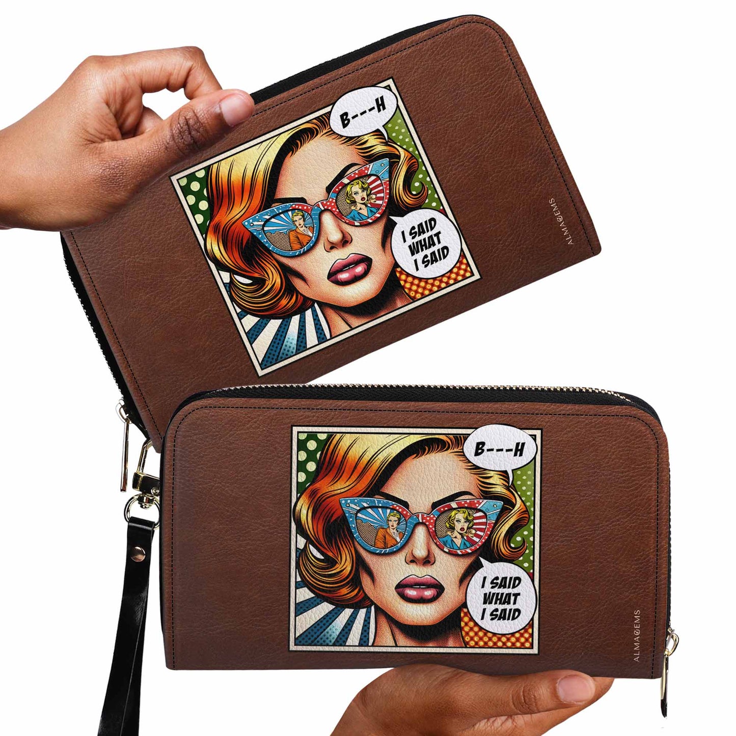 I Said What I Said - Cartera de piel para mujer - bis01WL