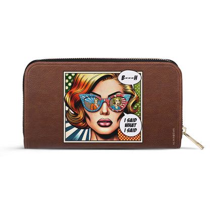 I Said What I Said - Cartera de piel para mujer - bis01WL