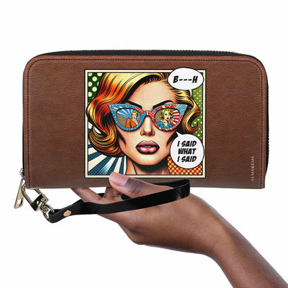 I Said What I Said - Women Leather Wallet - bis01WL