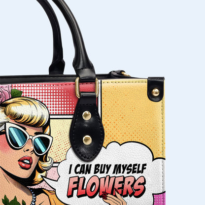 Puedo comprarme flores - Bolso de cuero a medida - buyf03