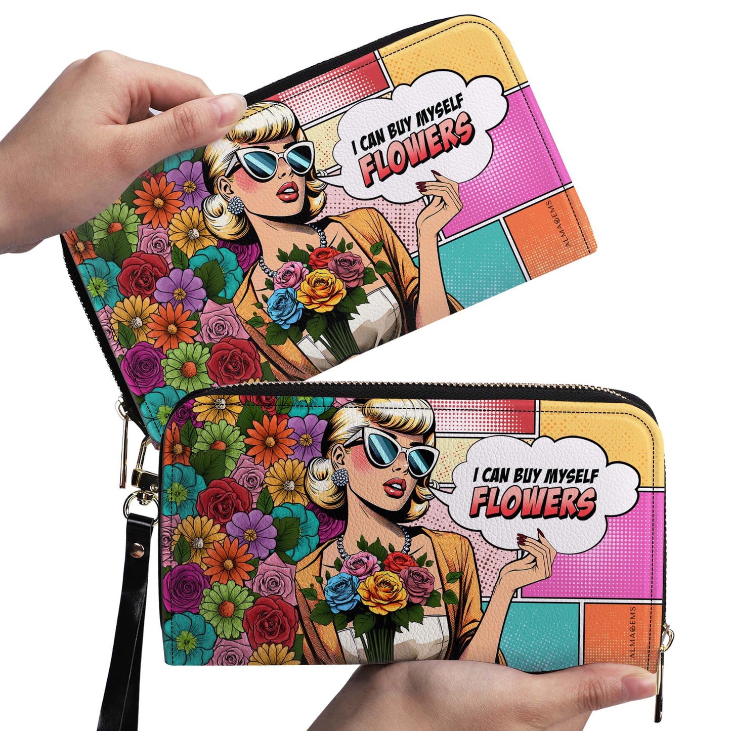 I Can Buy Myself Flowers - Cartera de piel para mujer - buyf03WL