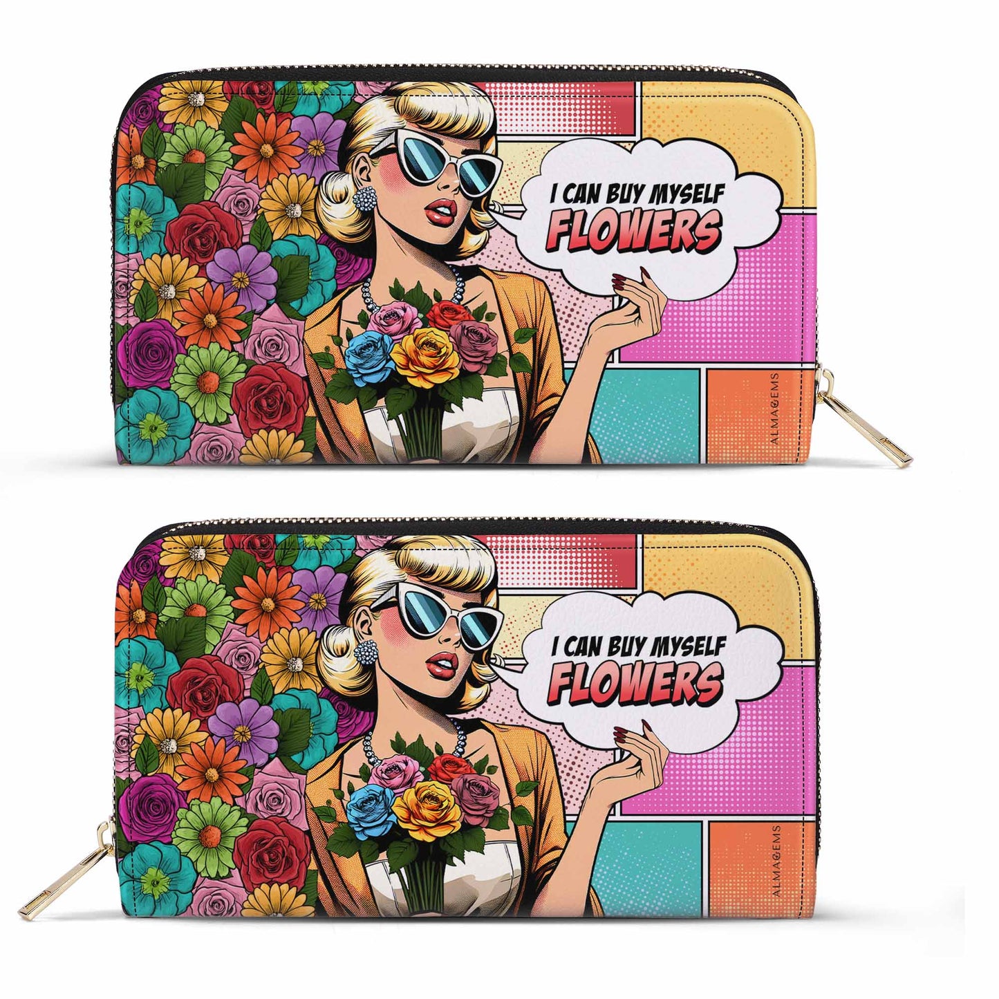 I Can Buy Myself Flowers - Cartera de piel para mujer - buyf03WL