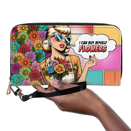 I Can Buy Myself Flowers - Cartera de piel para mujer - buyf03WL