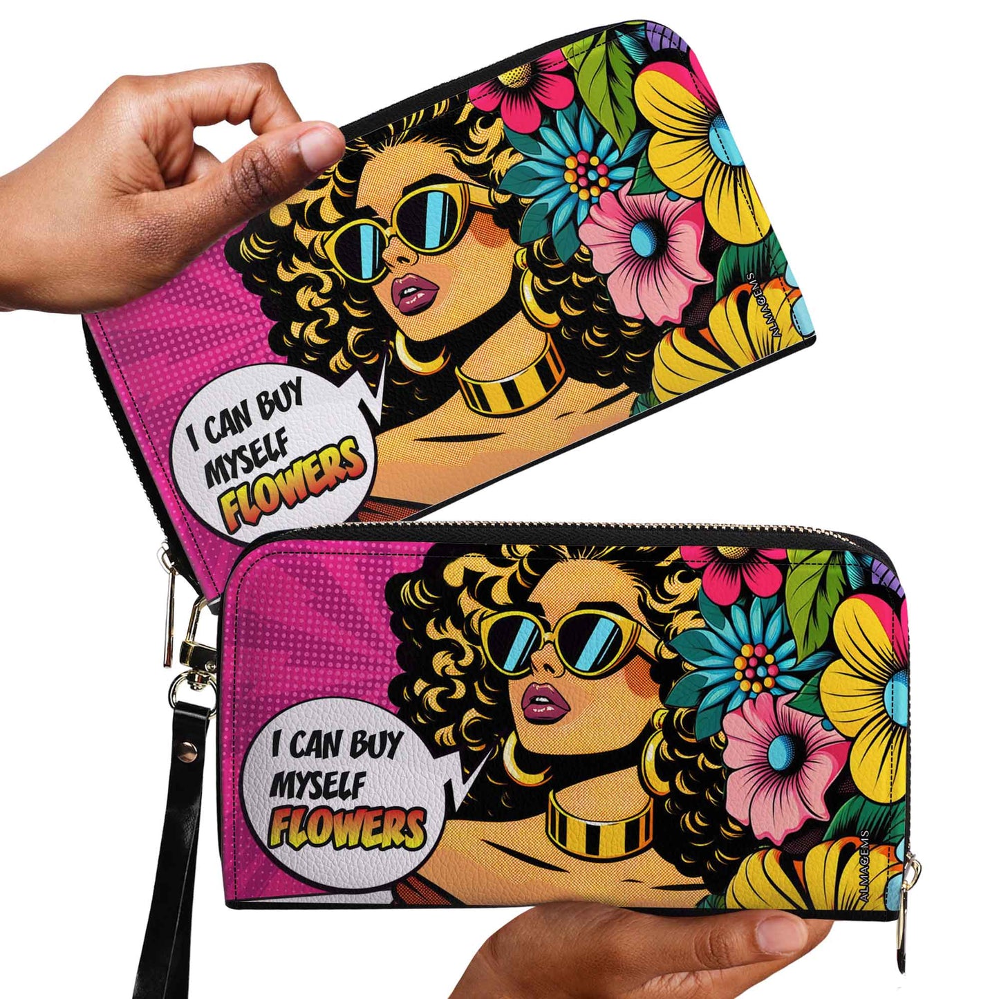 I Can Buy Myself Flowers - Cartera de piel para mujer - buyf06WL