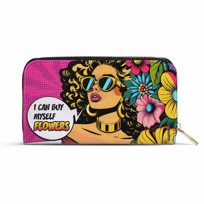 I Can Buy Myself Flowers - Women Leather Wallet - buyf06WL