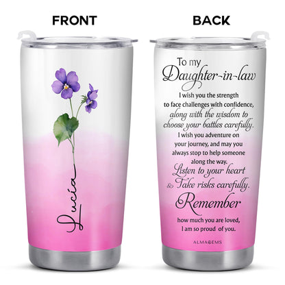 Take Risks Carefully, Remember You Are Loved - Personalized Custom Stainless Steel Tumbler 20oz 30oz - DAU071_TB