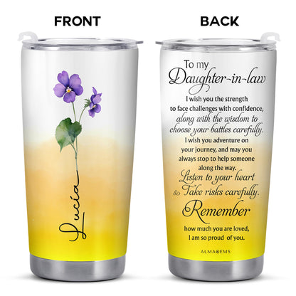 Take Risks Carefully, Remember You Are Loved - Personalized Custom Stainless Steel Tumbler 20oz 30oz - DAU071_TB