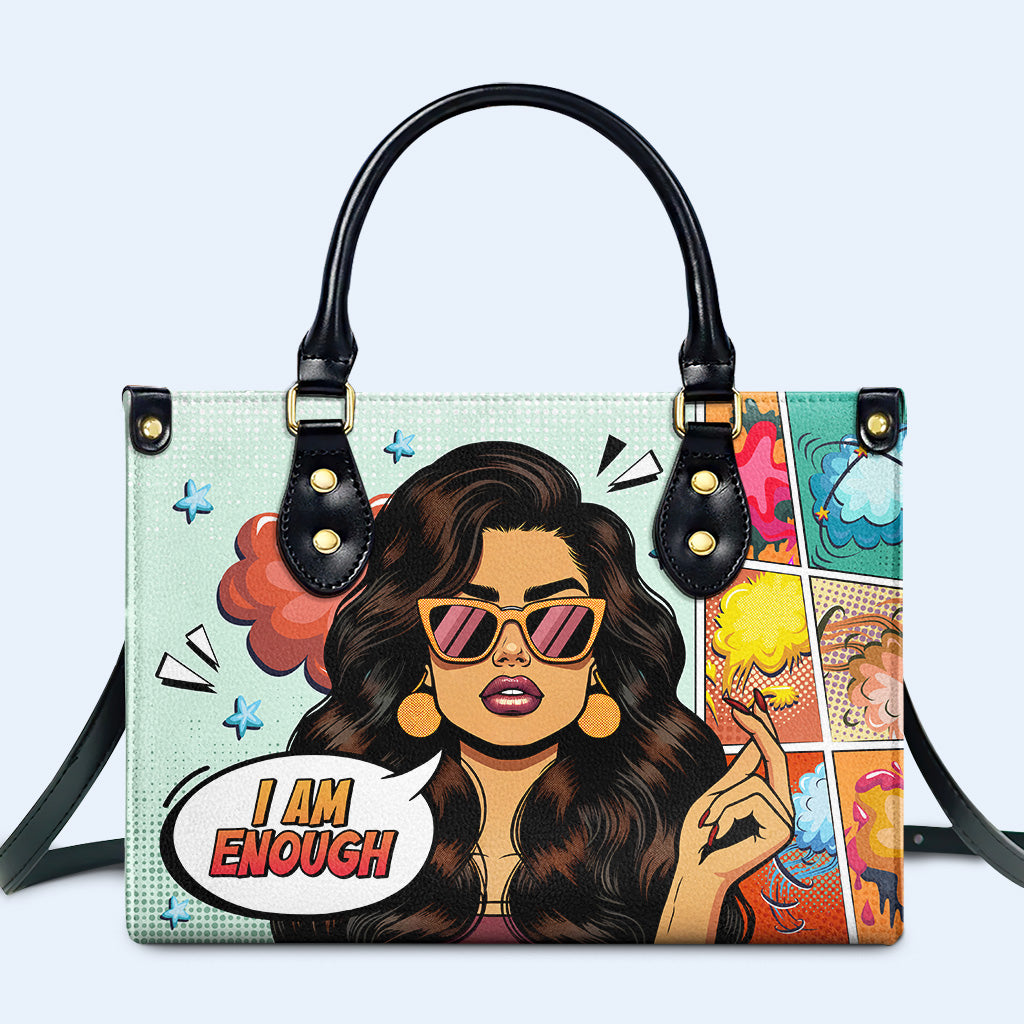 Custom Image Handbag I Am Enough - Women's Personalized Custom Handbag, All Over Print ...
