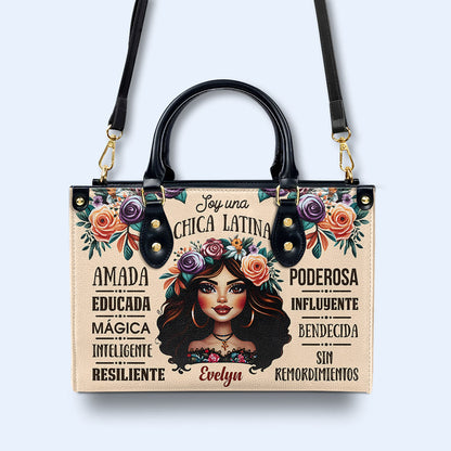 Soy Una Chica Latina - Bolso de Cuero Personalizado - HG02