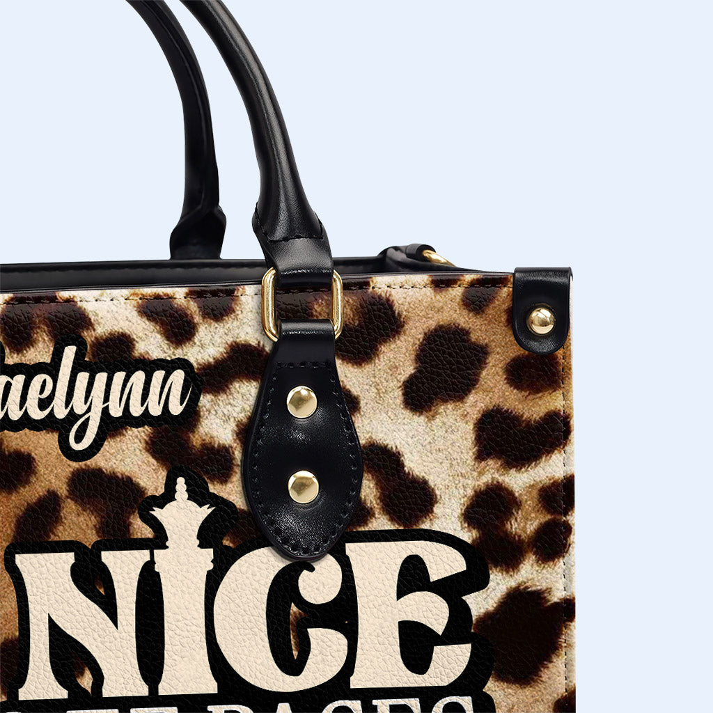 Leopard Print I m Nice Pero No Te Pases Leather Bag for Her ALMAGEMS