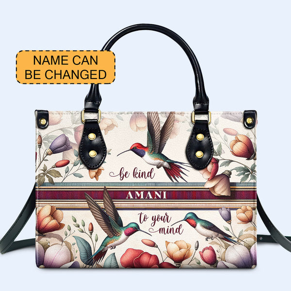 Soyez gentil - Colibri - Sac à main en cuir personnalisé - hmb_bekind_4 ag25