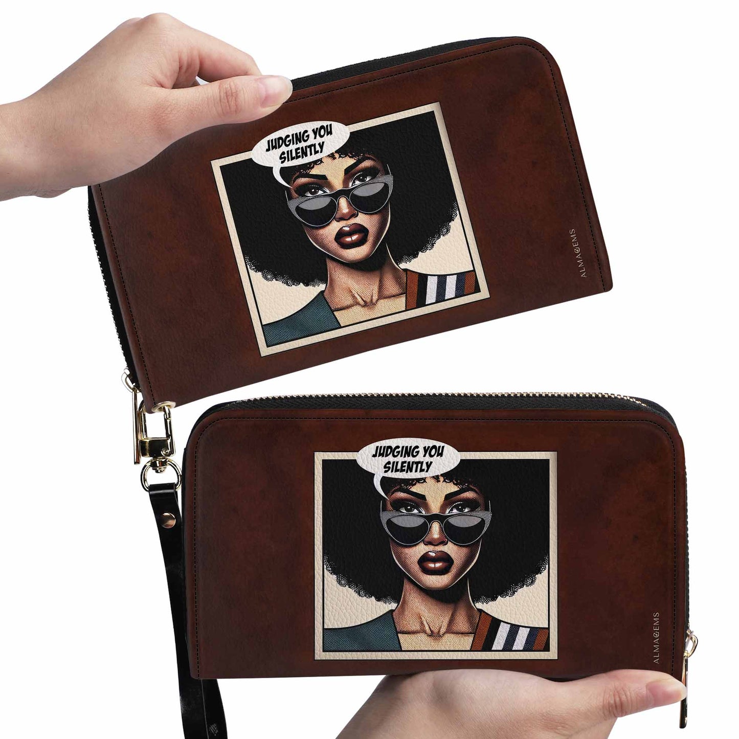 Judging You - Cartera de piel para mujer - judging02WL