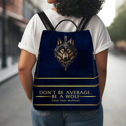 Don't Be Average - Personalized Leather BackPack - BP_K04