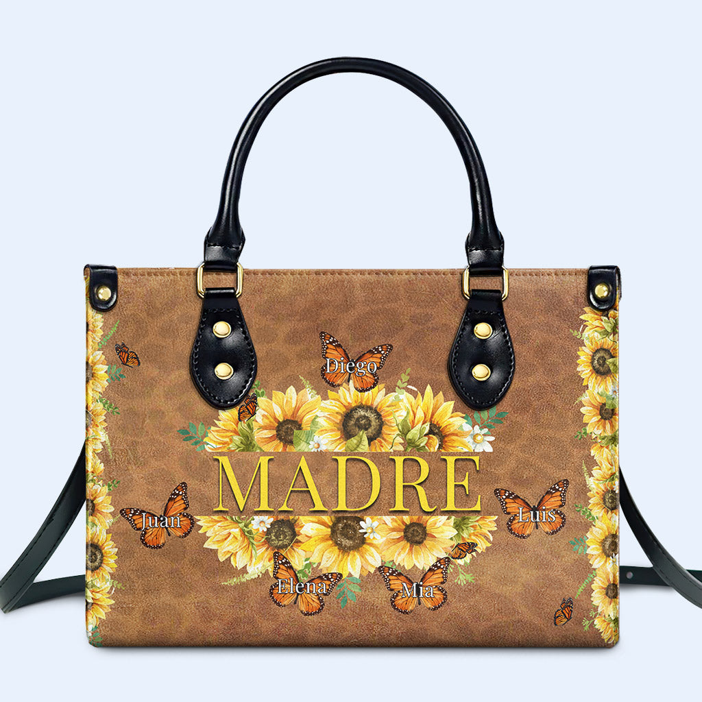 Pequeñas mariposas - Bolso de mano de piel personalizado - FM031_HB