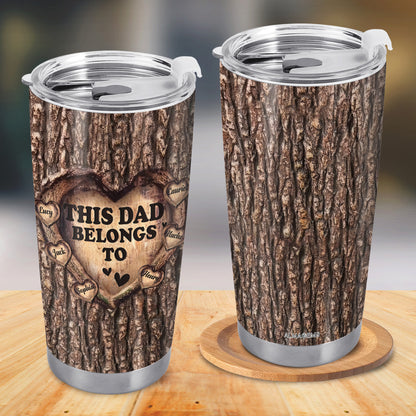 Este Papá Pertenece A - Vaso de acero inoxidable personalizado de 20 oz y 30 oz - FM005_TB