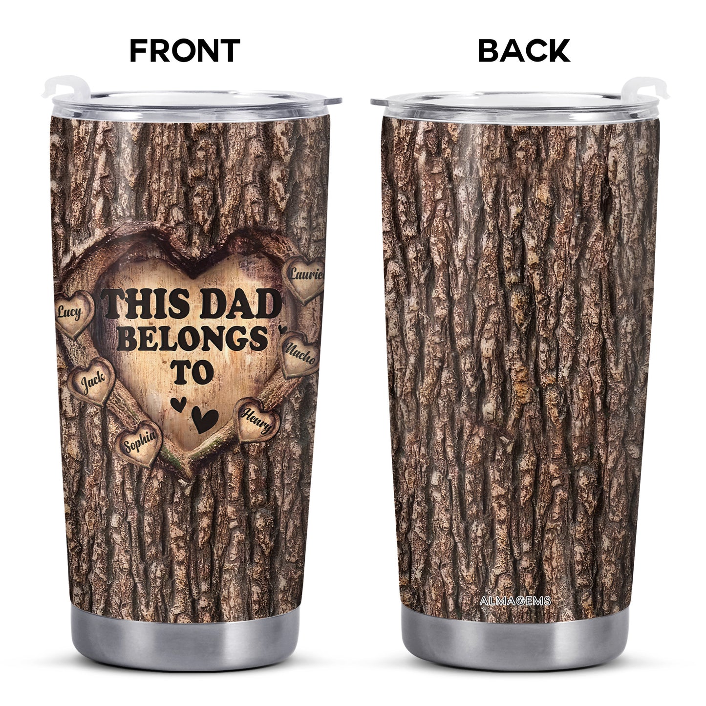 Este Papá Pertenece A - Personalized Custom Stainless Steel Tumbler 20oz 30oz - FM005_TB