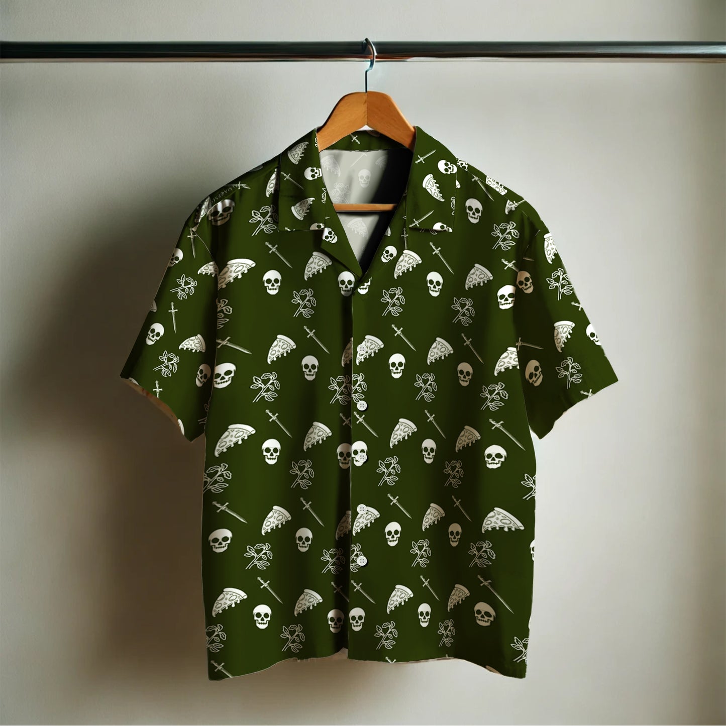 Camisa hawaiana unisex personalizada Pizza Slayer - ME009_HW