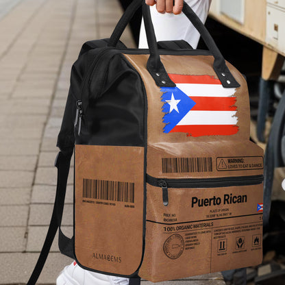 Información nutricional de Puerto Rico: mochila de viaje personalizada con forma de pico de pato - LA037_DKB