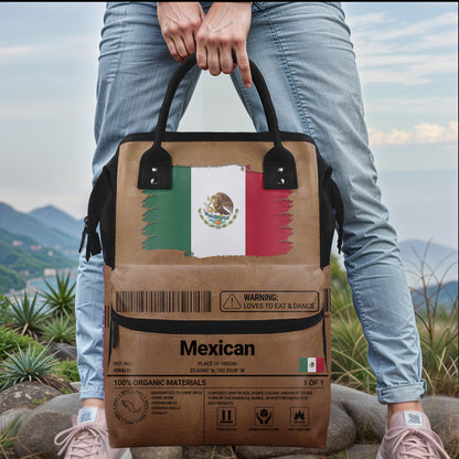 Mexican Nutrition Facts - Personalized Custom Duckbilled Travel Backpack - ME055_DKB