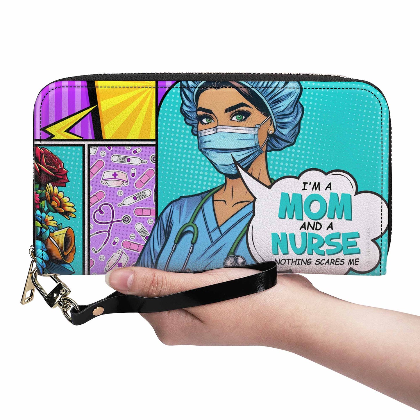 Custom Name And Title - I'm A Mom And A Nurse - Women Leather Wallet - MM01WL