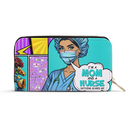 Custom Name And Title - I'm A Mom And A Nurse - Women Leather Wallet - MM01WL