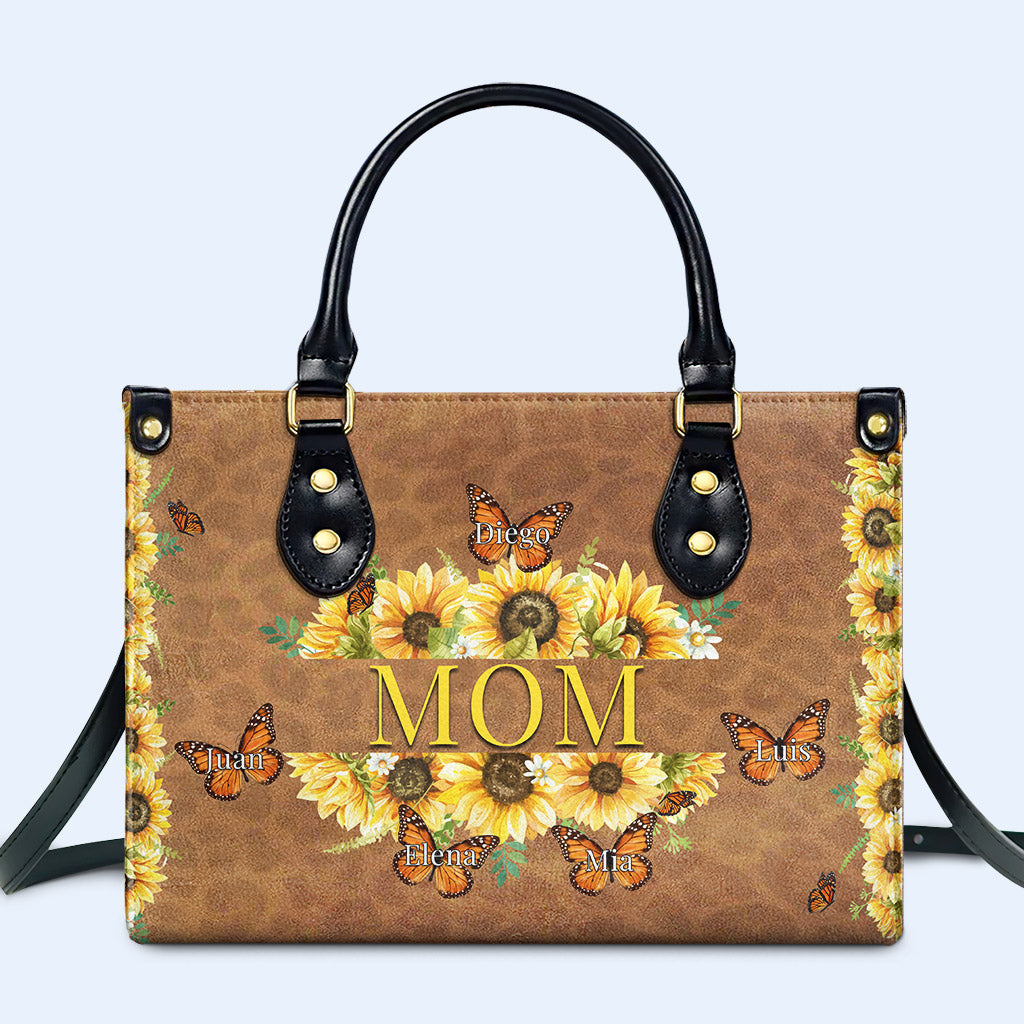 Pequeñas mariposas - Bolso de mano de piel personalizado - FM031_HB