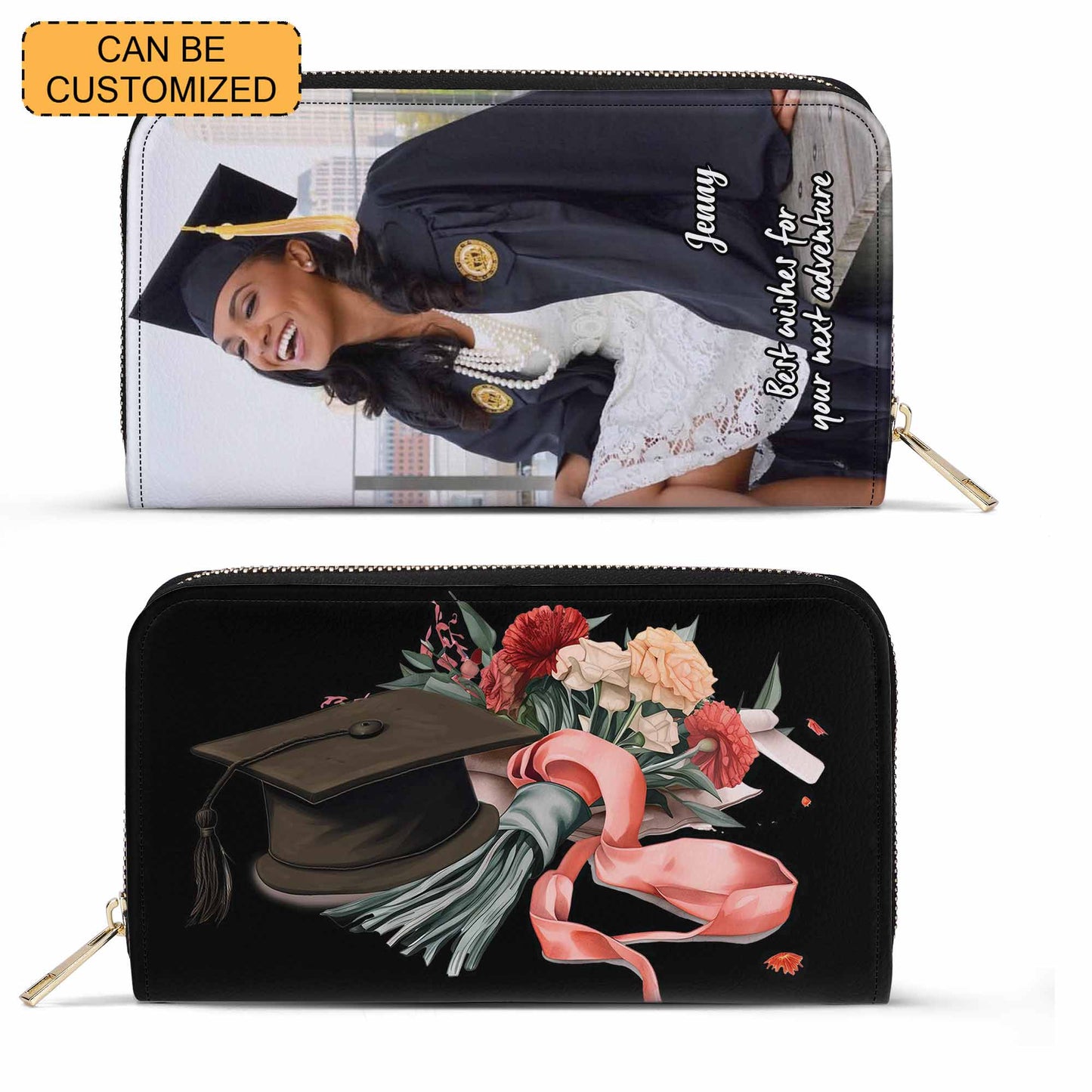 Foto personalizada - Edición de graduación - Cartera de cuero para mujer - photoWL02