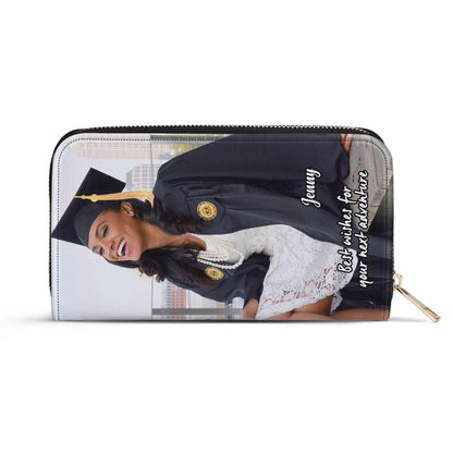 Foto personalizada - Edición de graduación - Cartera de cuero para mujer - photoWL02