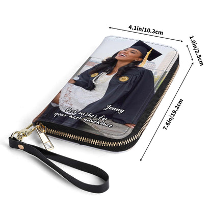 Foto personalizada - Edición de graduación - Cartera de cuero para mujer - photoWL02