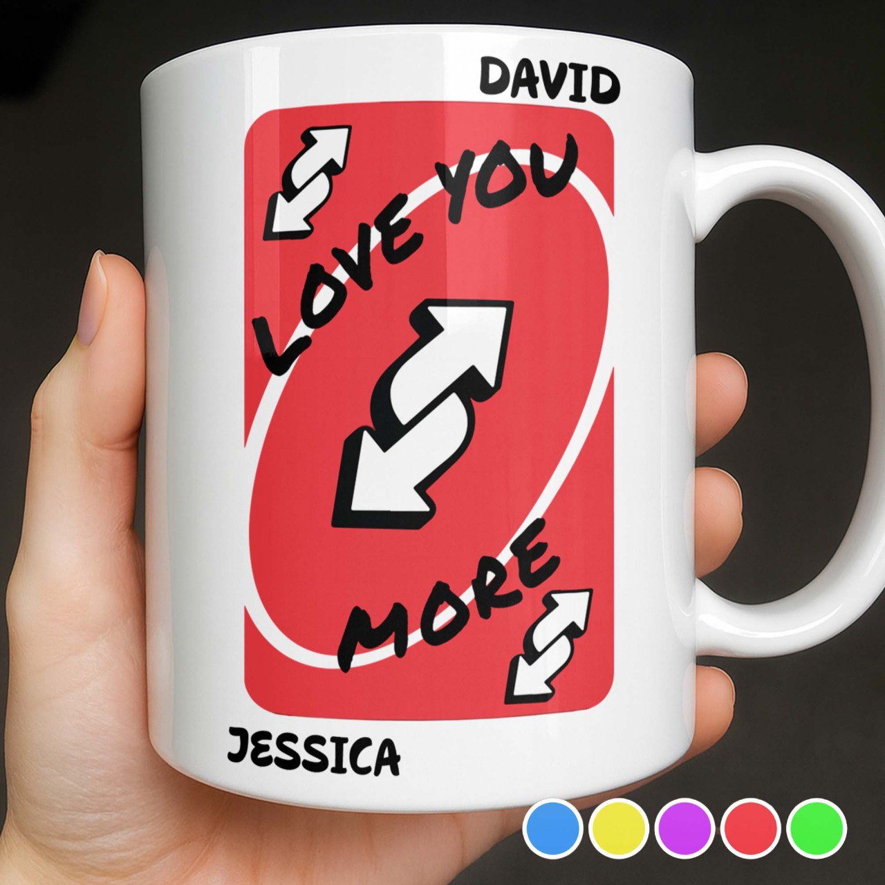 Love You More With Heart And Arrows - Personalized Custom Coffee Mug - CPL1153_MG