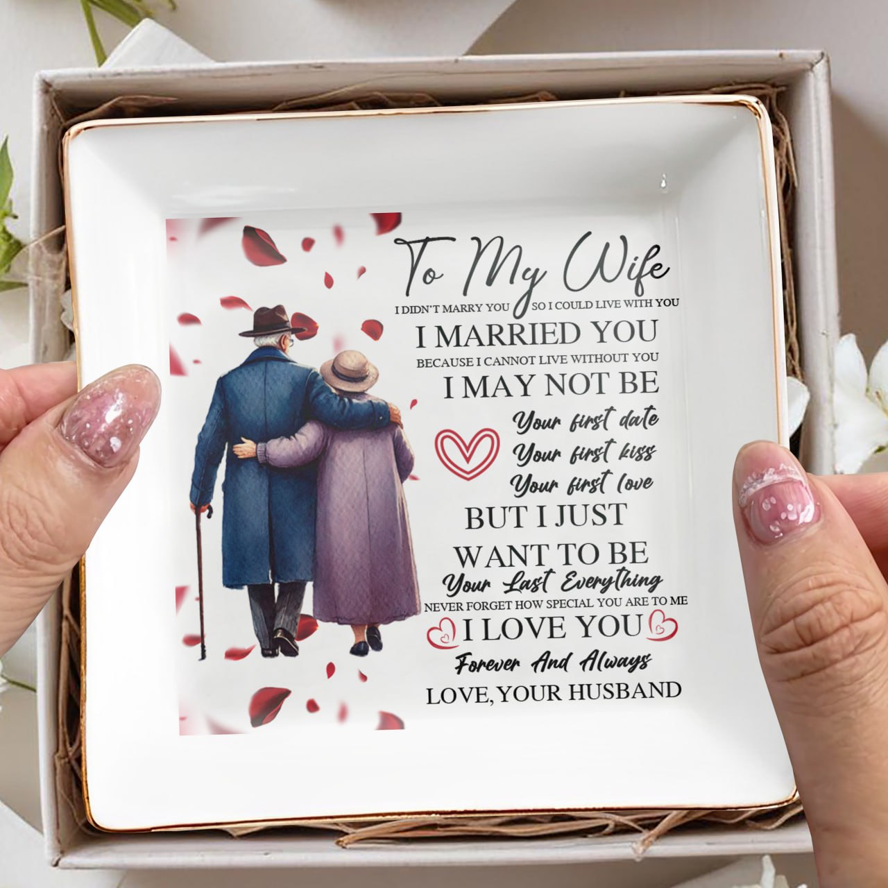 To My Wife - Personalized Custom Jewelry Dish - FM109_SCRD