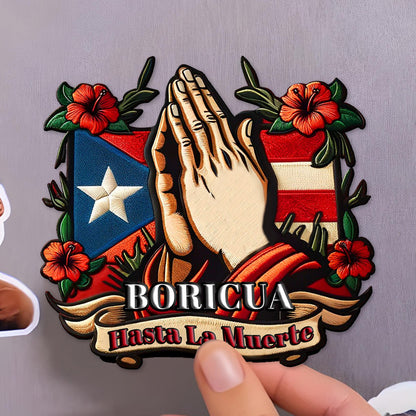 Boricua Hasta La Muerte Puerto Rican Pride - Personalized Custom Fridge Magnet - HS019_MAGN