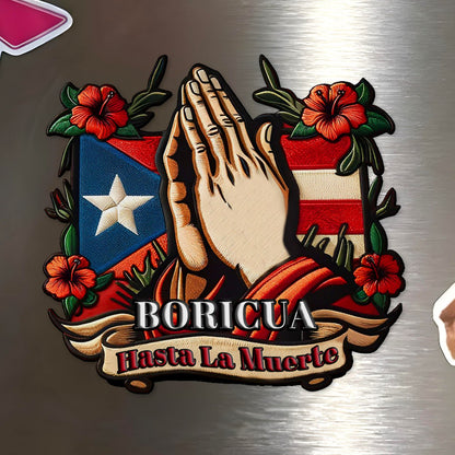 Boricua Hasta La Muerte Puerto Rican Pride - Personalized Custom Fridge Magnet - HS019_MAGN