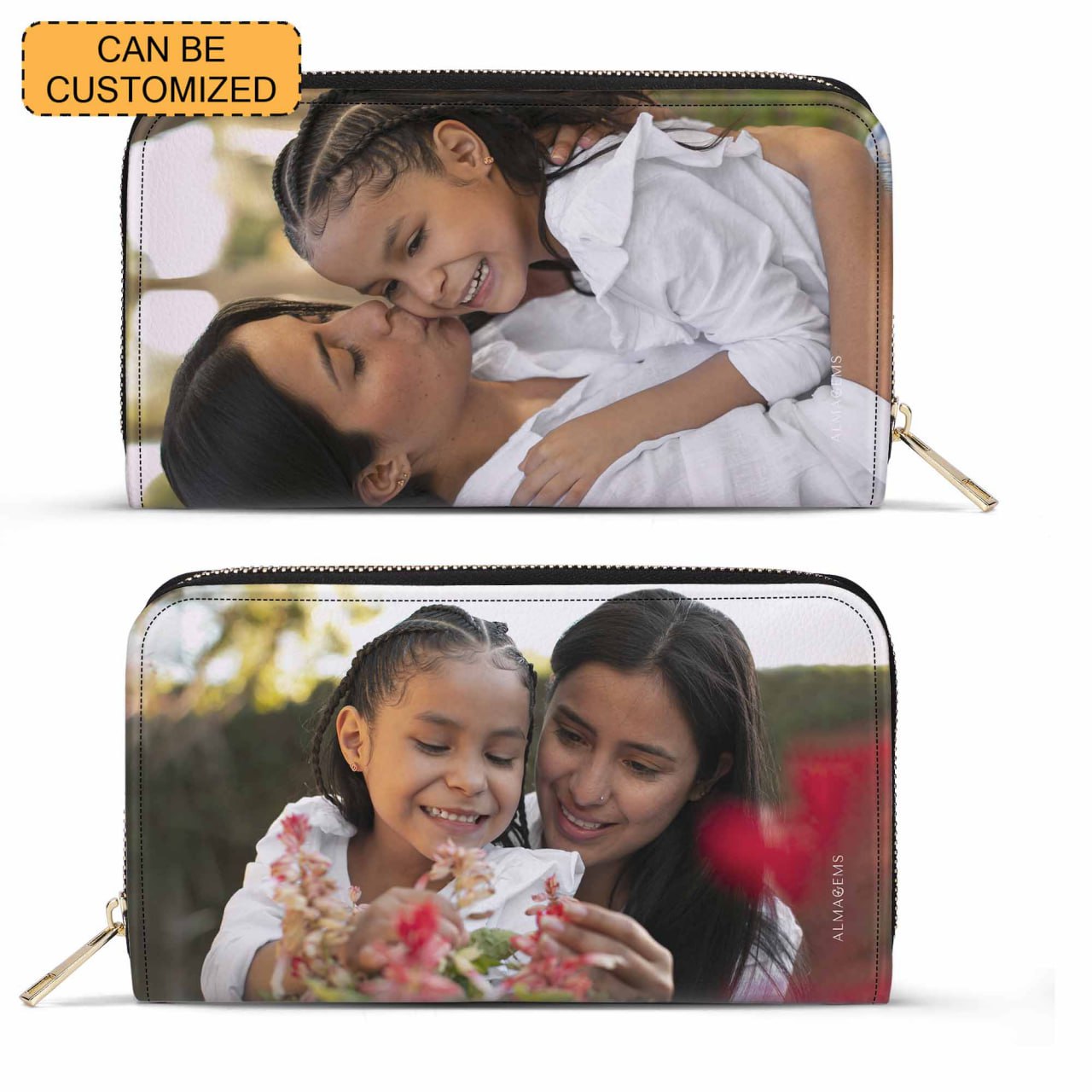 Foto personalizada - 2 caras - Cartera de piel para mujer - photoWL01